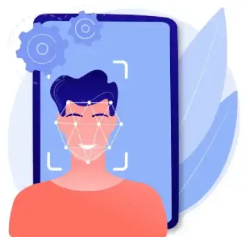 face recognition mobile illustration